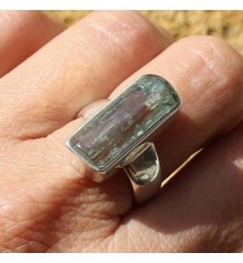 bague aigue marine naturelle