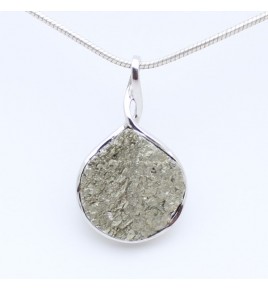 pendentif argent et pyrite
