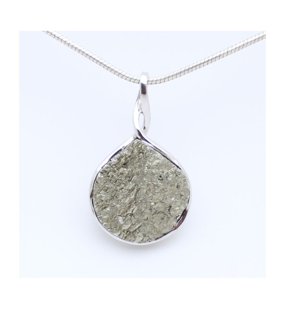 pendentif argent et pyrite