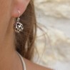 boucles d'oreilles boules en argent