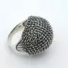 bague argent et marcassite