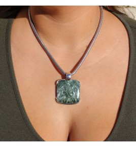 pendentif argent 925 et séraphinite