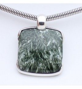 pendentif argent et séraphinite