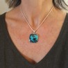 pendentif argent 925 et azurite