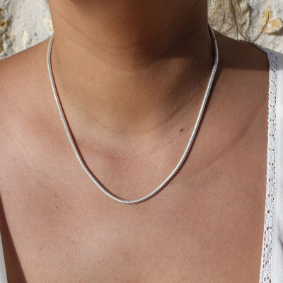 Chaîne Maille Serpent En Argent 925/1000ème - Réf. R4400495.1, Neuf Sans Emballage