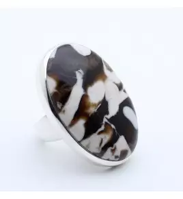 bague argent et peanut wood