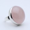 bague argent et quartz rose