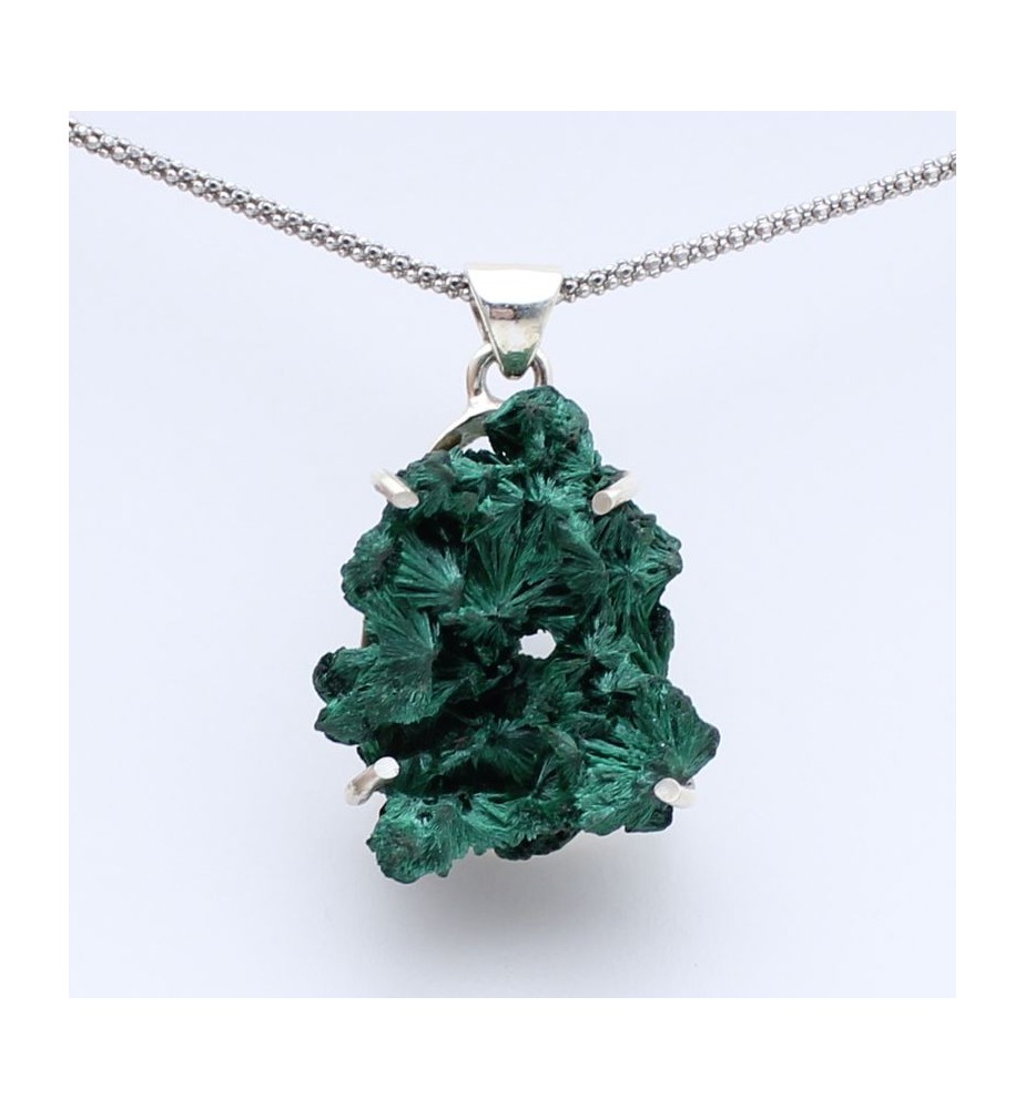 pendentif argent et malachite pendentif argent et malachite
