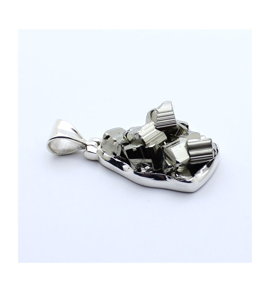pendentif argent et pyrite pendentif argent et pyrite