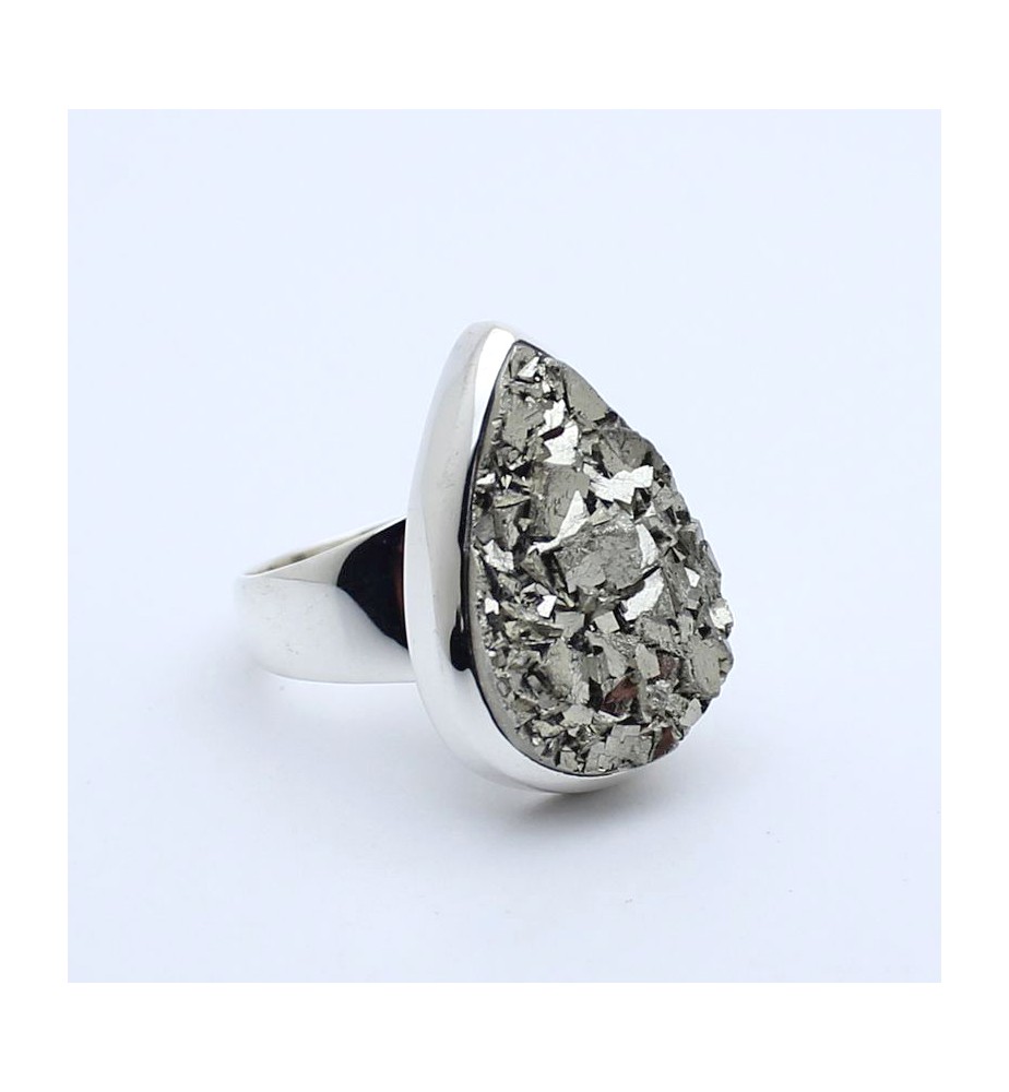 bague argent et pyrite brute bague argent et pyrite brute