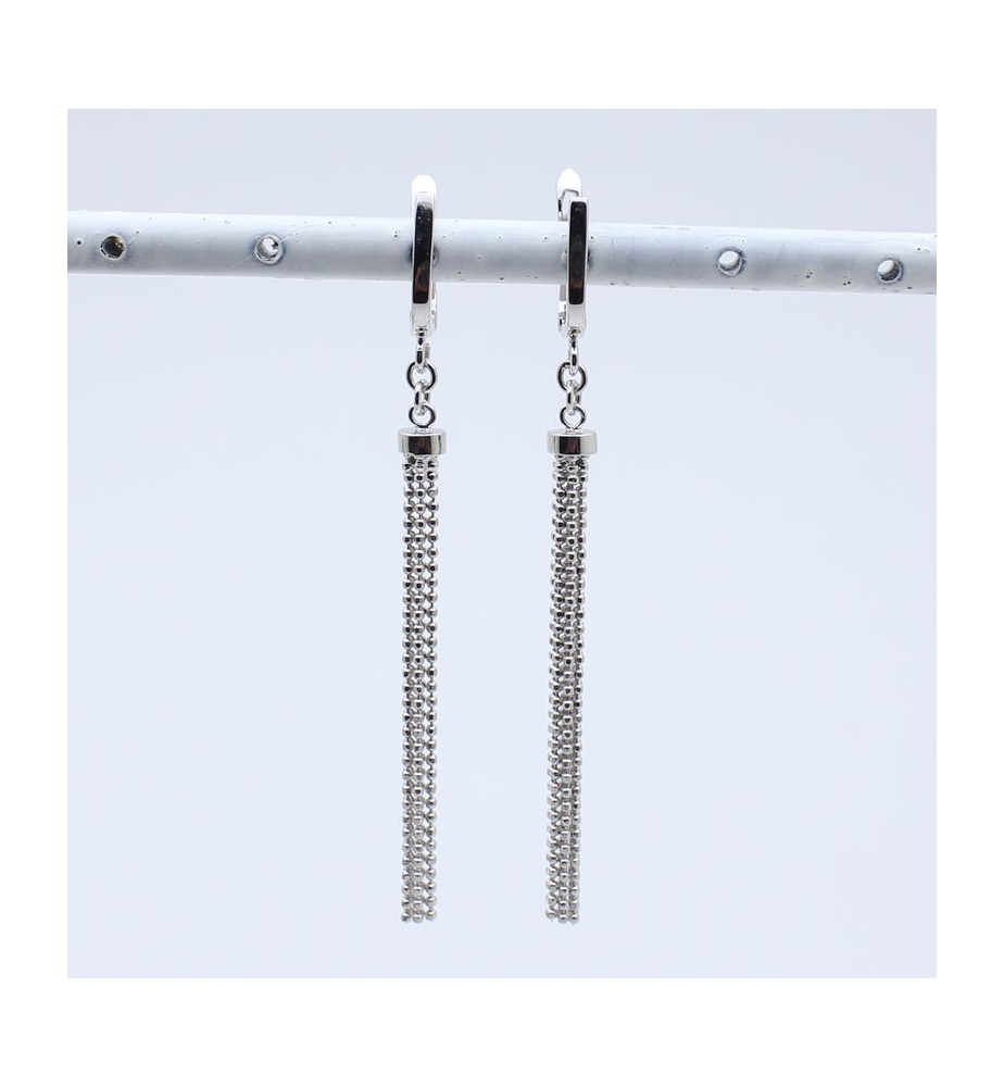 boucles d'oreilles en argent rhodié boucles d'oreilles en argent rhodié
