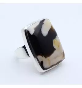 bague argent et peanut wood