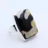 bague argent et peanut wood