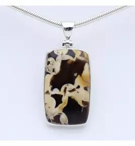 pendentif argent et peanut wood