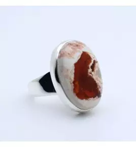 bague argent et opale