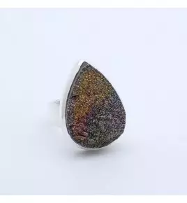 bague argent et pyrite
