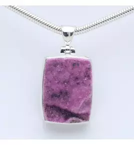 pendentif argent cobalto-calcite