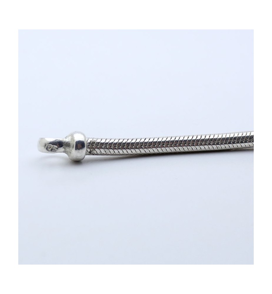 Chaîne Argent 925 Maille Serpent - Neuve Avec étiquettes, Couleur Argenté