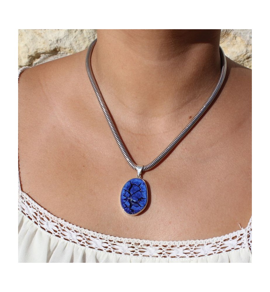 Chaîne en argent rhodié 925 épaisse, maille serpent