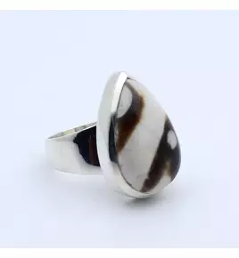 bague argent peanut wood