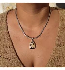 pendentif argent peanut wood