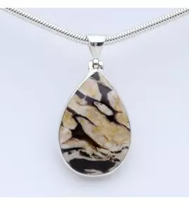 pendentif argent peanut wood