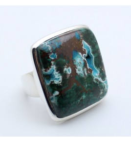 bague argent chrysocolle