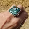 bague argent et pierre