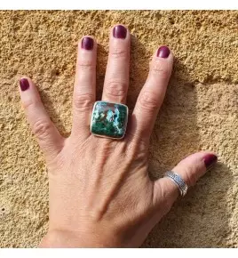 bague argent chrysocolle