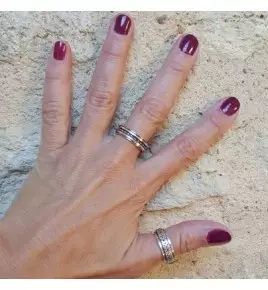 bague argent anti-stress