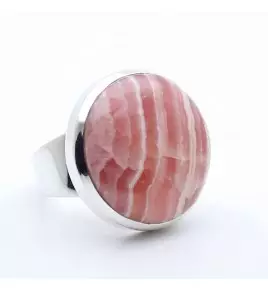 bague argent rhodochrosite