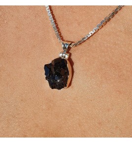 pendentif grenat argent