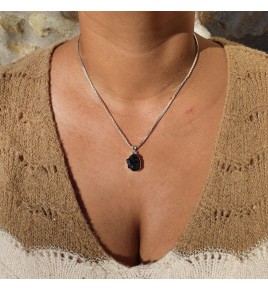 pendentif argent grenat