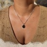 pendentif argent grenat