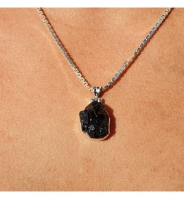 pendentif grenat argent massif