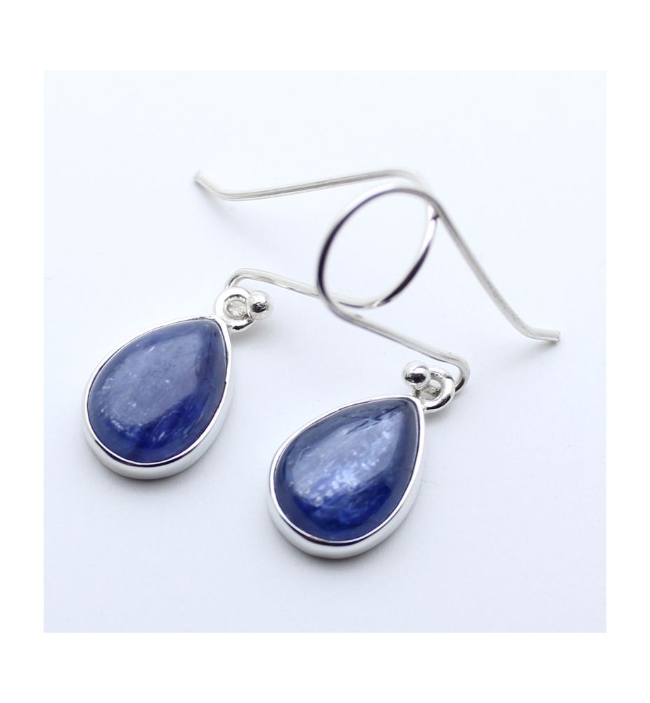 cyanite boucles argent cyanite boucles argent
