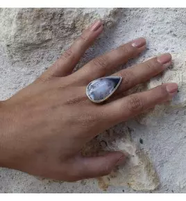 bague agate dendritique