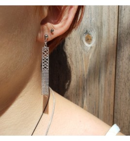 boucles d'oreilles argent rhodié