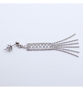 boucles d'oreilles argent rhodie puces