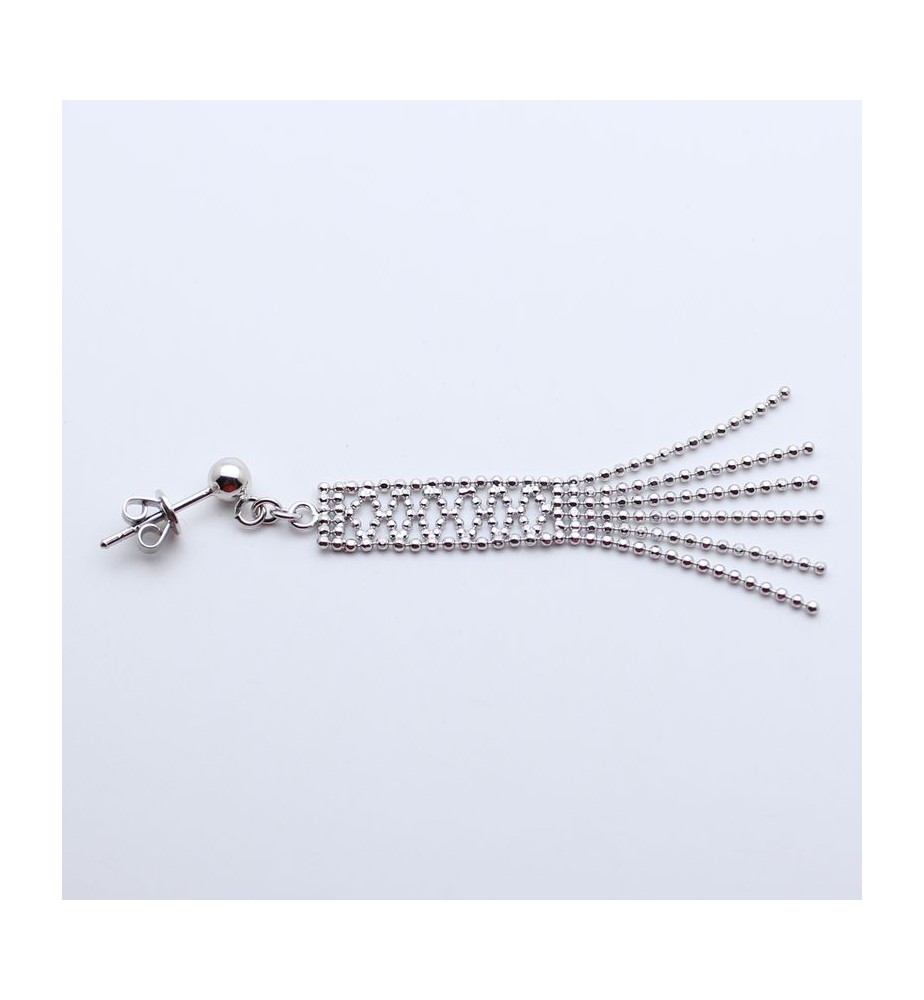 boucles d'oreilles argent rhodie puces