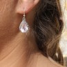 boucles d'oreilles argent quartz rose