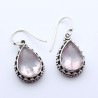 boucles d'oreilles quartz rose