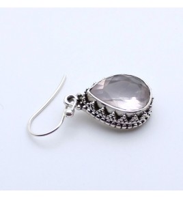 boucles d'oreilles argent avec pierre