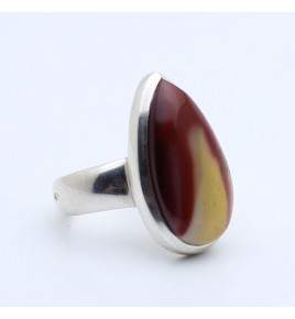 bague argent jaspe