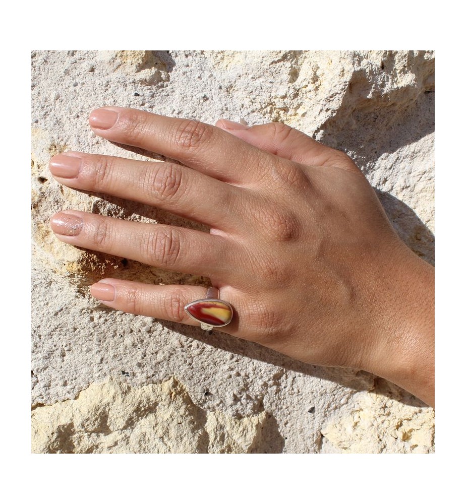 bague jaspe argent