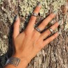 bague argent pyrite