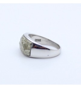 pyrite bague argent