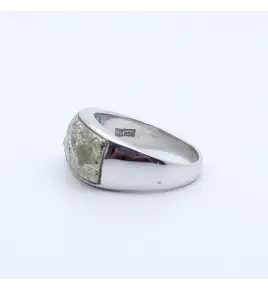 pyrite bague argent