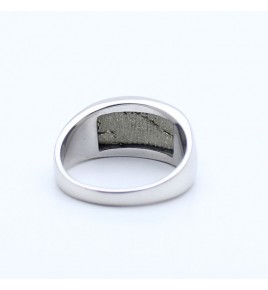 bague argent et pyrite