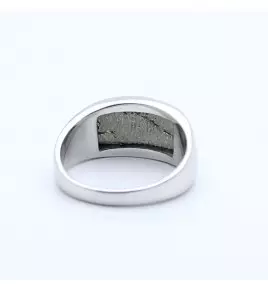 bague argent et pyrite